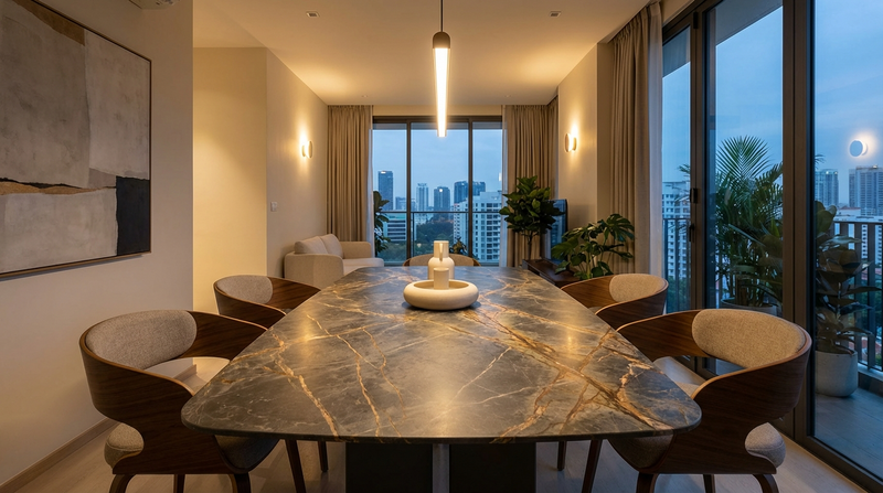 Why Every Singaporean Is Obsessed with Sintered Stone Dining Tables Right Now