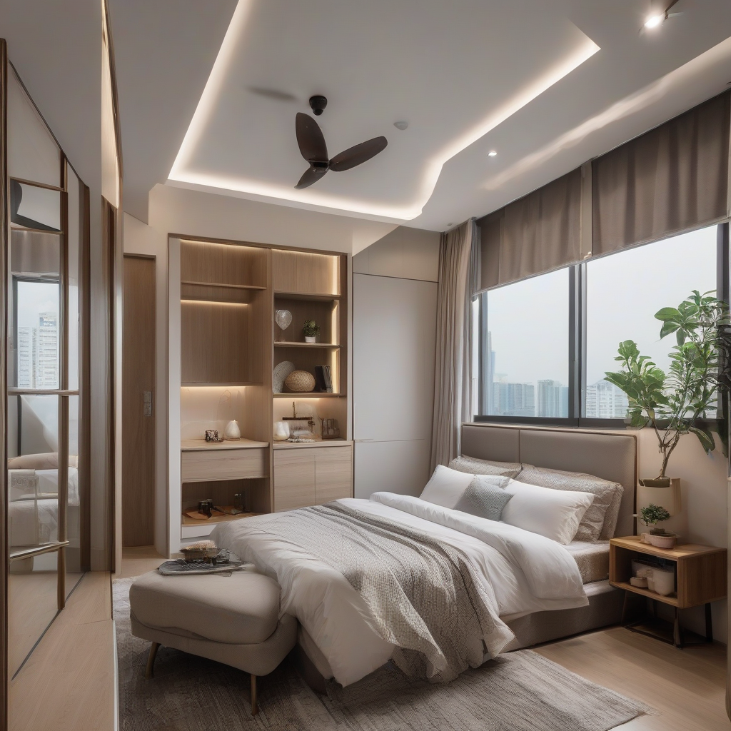 Making a Small HDB Bedroom Feel Bigger With Furniture - Singapore Home Interior