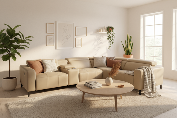 Nexo Fabric Recliner Corner Sofa