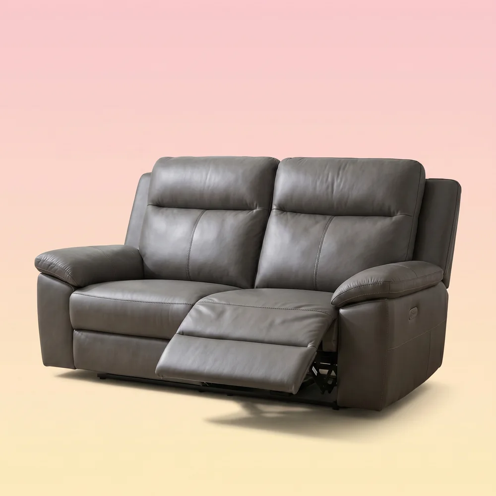 2 Seater Recliner Sofa, Genuine Leather