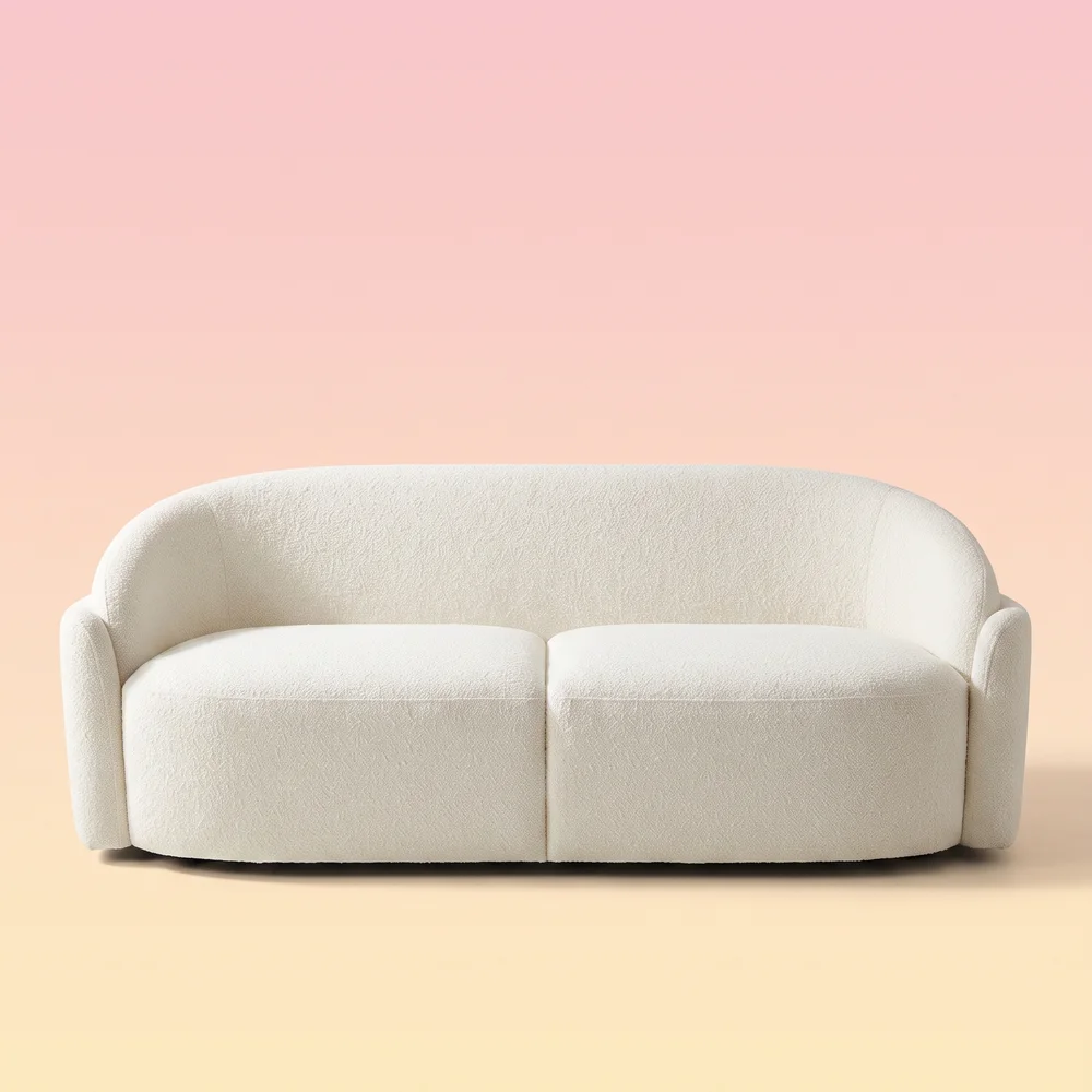 Full Fabric 3 Seater Curved Sofa