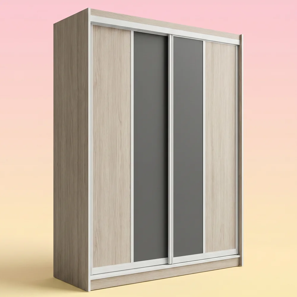 Modern Two-Tone Sliding Wardrobe
