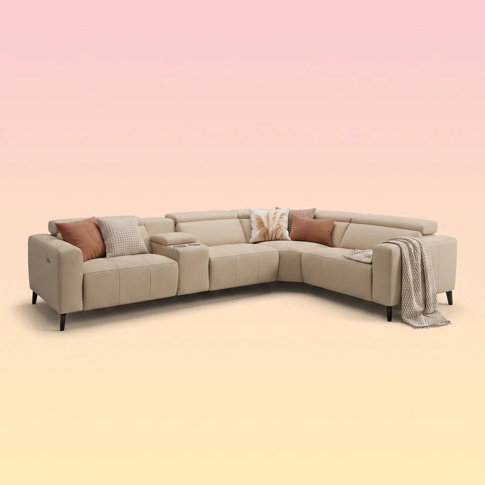 Nexo Fabric Recliner Corner Sofa