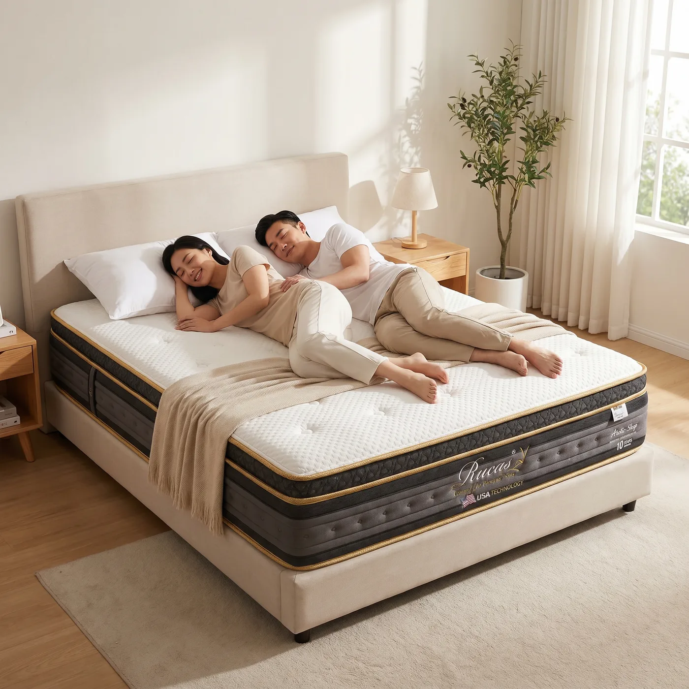 Rucas Arctic Cooling Sleep Mattress in a Singapore bedroom