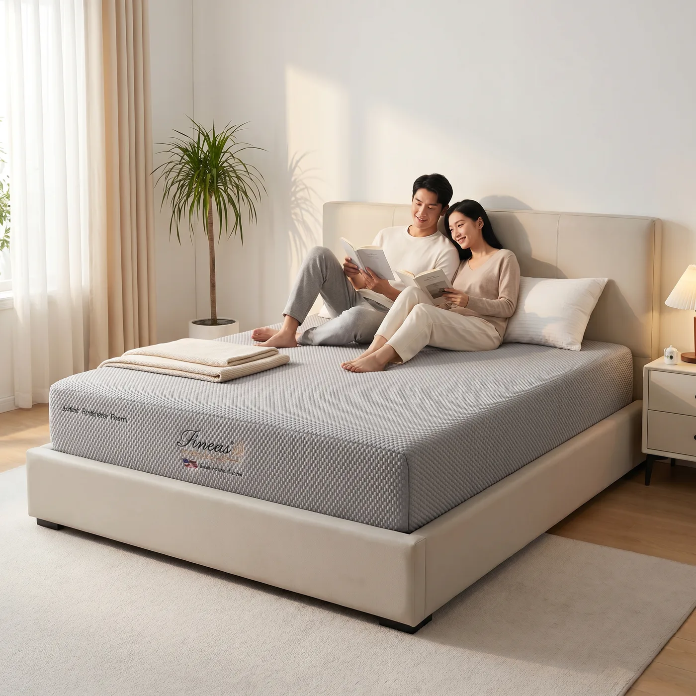 Rucas Cool Memory Foam Mattress in a Singapore bedroom