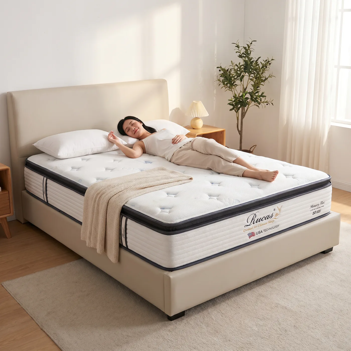 Rucas Flexi Memory Foam Mattress in a Singapore bedroom
