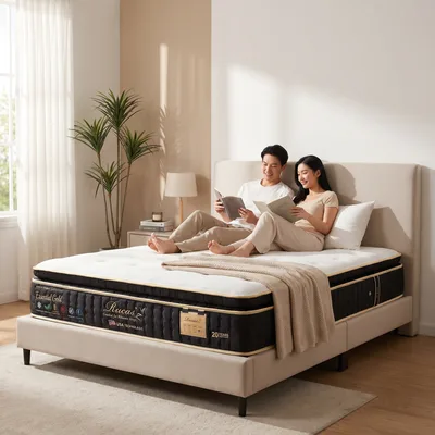 Rucas Essential Gold Mattress in a Singapore bedroom